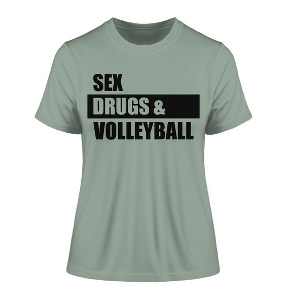 N.O.S.W. BLOCK Fanblock Shirt "SEX, DRUGS & VOLLEYBALL" Girls Organic T-Shirt aloe