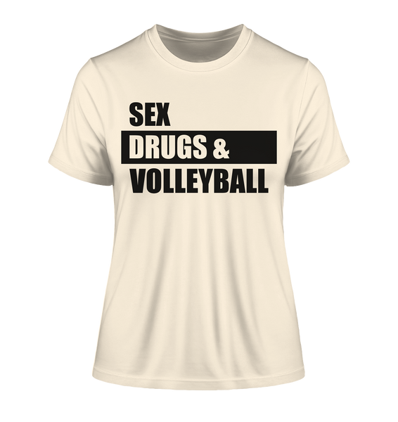 N.O.S.W. BLOCK Fanblock Shirt "SEX, DRUGS & VOLLEYBALL" Girls Organic T-Shirt natural raw
