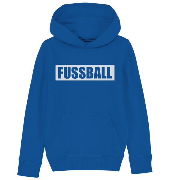 N.O.S.W. BLOCK Teamsport Hoodie "FUSSBALL" Kids UNISEX Organic Kapuzenpullover blau