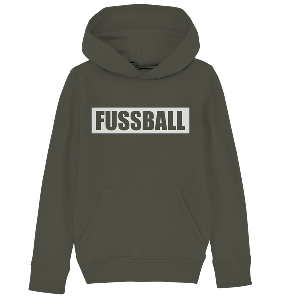 N.O.S.W. BLOCK Teamsport Hoodie "FUSSBALL" Kids UNISEX Organic Kapuzenpullover khaki