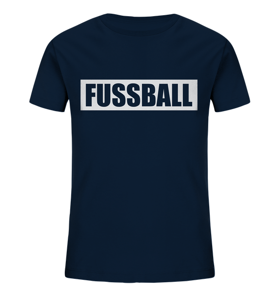 N.O.S.W. BLOCK Teamsport Shirt "FUSSBALL" Kids UNISEX Organic T-Shirt navy