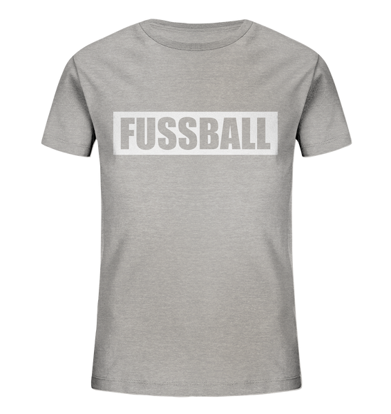 N.O.S.W. BLOCK Teamsport Shirt "FUSSBALL" Kids UNISEX Organic T-Shirt heather grey