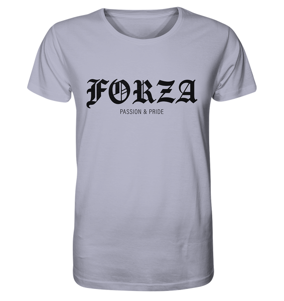 RIOT//GROUNDS Shirt "FORZA PASSION & PRIDE" Organic Basic T-Shirt serene blue