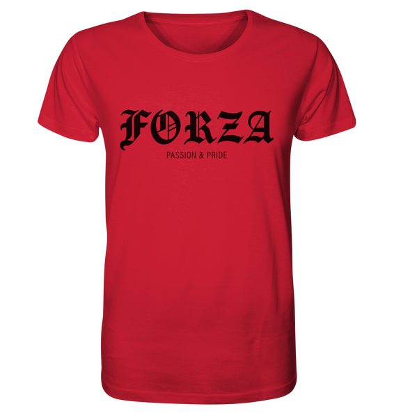 RIOT//GROUNDS Shirt "FORZA PASSION & PRIDE" Organic Basic T-Shirt red