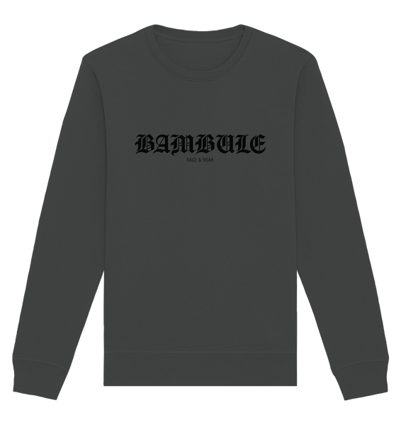 RIOT//GROUNDS Sweater "BAMBULE RAGE & ROAR" Männer Organic Basic Sweatshirt anthrazit