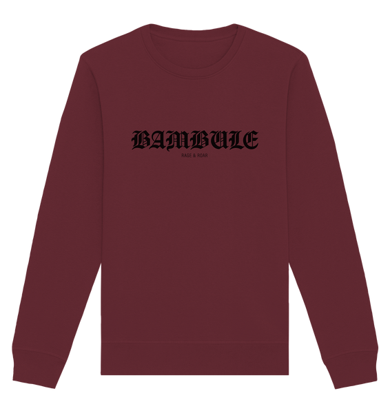 RIOT//GROUNDS Sweater "BAMBULE RAGE & ROAR" Männer Organic Basic Sweatshirt burgundy