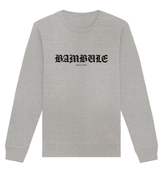 RIOT//GROUNDS Sweater "BAMBULE RAGE & ROAR" Männer Organic Basic Sweatshirt heather grey