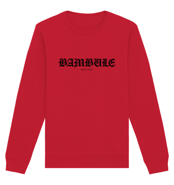 RIOT//GROUNDS Sweater "BAMBULE RAGE & ROAR" Männer Organic Basic Sweatshirt rot