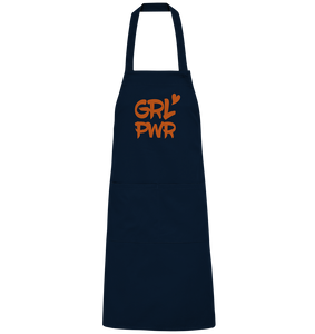 N.O.S.W. BLOCK Homestuff Schürze "GRL PWR" Organic Grillschürze  navy