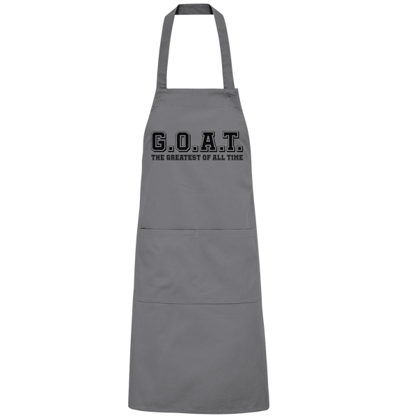 N.O.S.W. BLOCK Homestuff Schürze "G.O.A.T." Organic Grillschürze dark grey