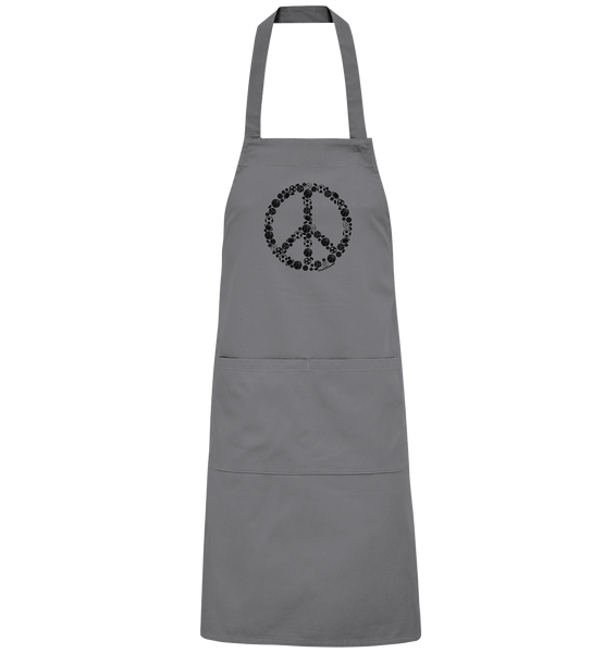 N.O.S.W. BLOCK Homestuff Schürze "SPORTS & PEACE" Organic Grillschürze dark grey