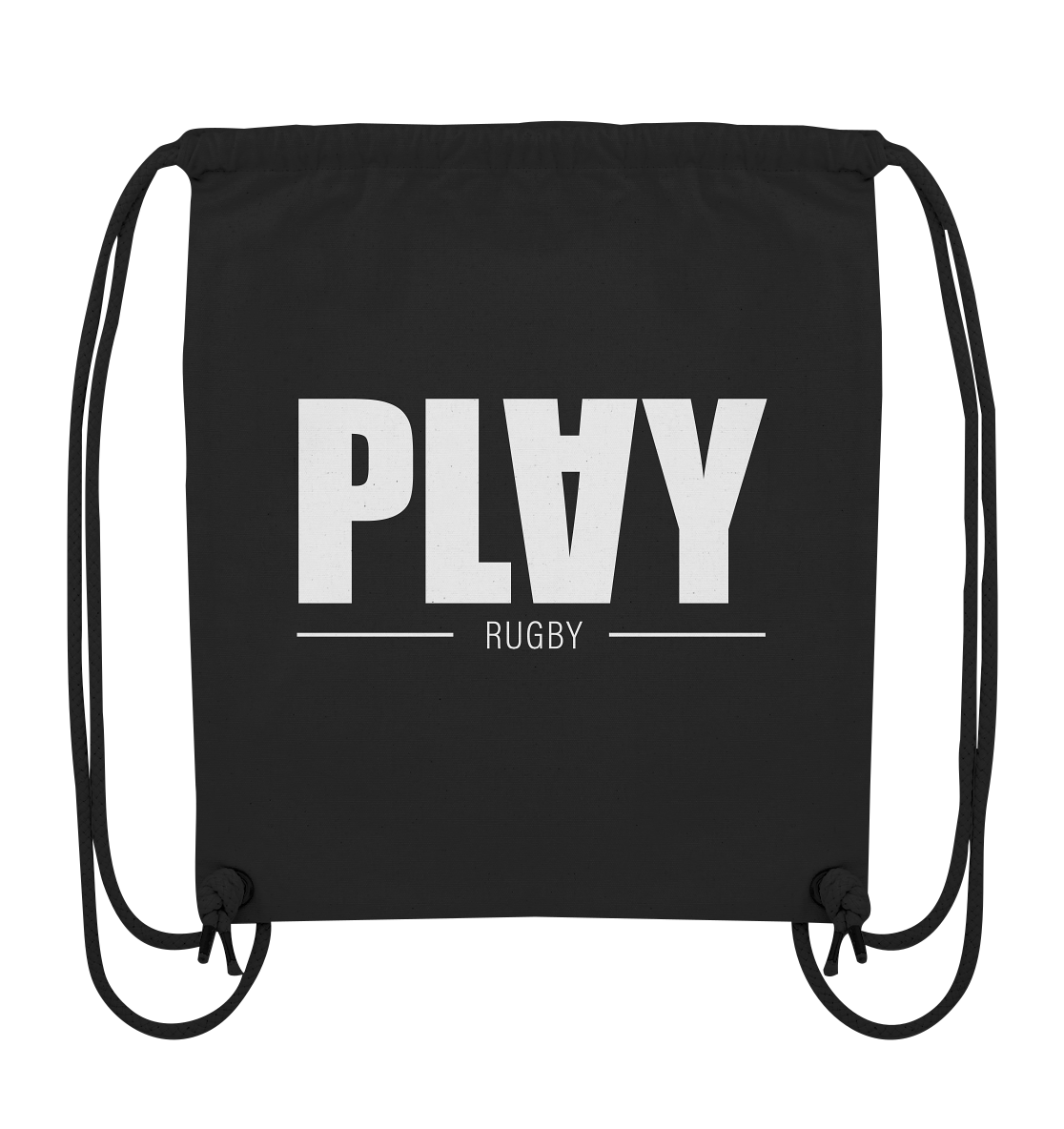 N.O.S.W. BLOCK Fanblock Tote-Bag "PLAY RUGBY" Organic Turnbeutel black