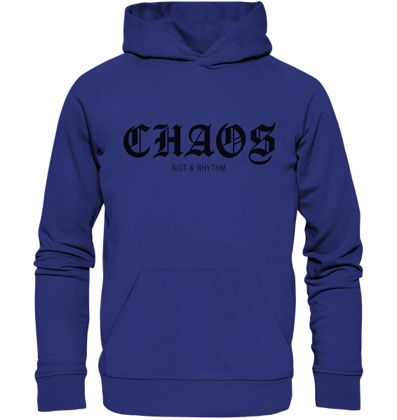 kurvengesindel Hoodie "CHAOS RIOT & RHYTHM" Männer Organic Kapuzenpullover worker blue