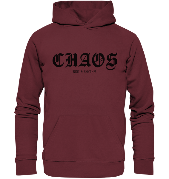 kurvengesindel Hoodie "CHAOS RIOT & RHYTHM" Männer Organic Kapuzenpullover burgundy