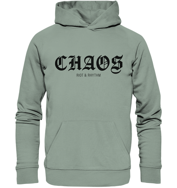 kurvengesindel Hoodie "CHAOS RIOT & RHYTHM" Männer Organic Kapuzenpullover aloe