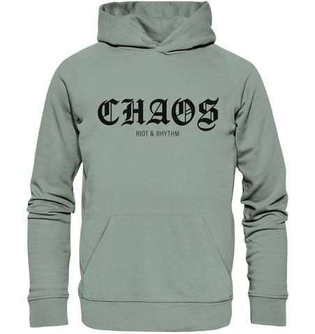 kurvengesindel Hoodie "CHAOS RIOT & RHYTHM" Männer Organic Kapuzenpullover aloe