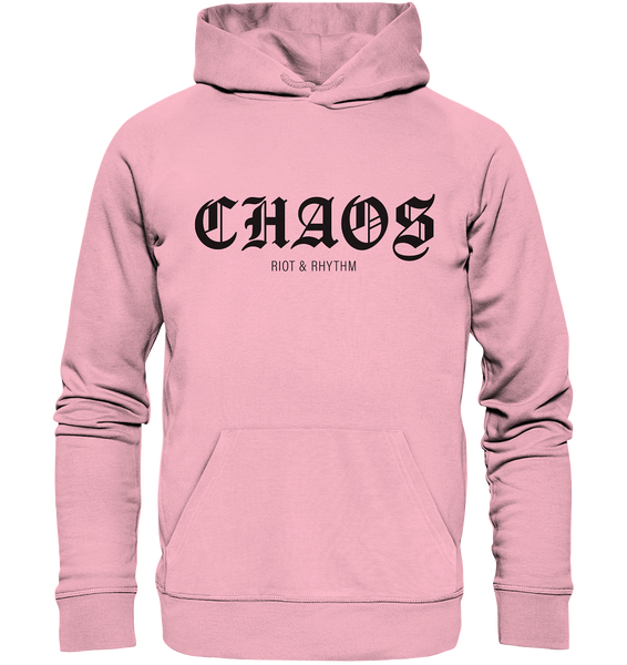 kurvengesindel Hoodie "CHAOS RIOT & RHYTHM" Männer Organic Kapuzenpullover cotton pink