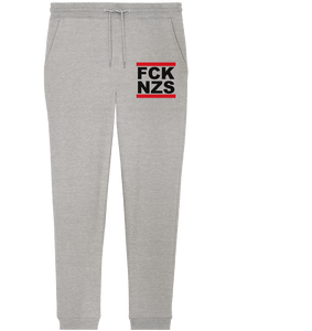 N.O.S.W. BLOCK Gegen Rechts Jogginghose "FCK NZS" Organic Jogger Pants heather grey