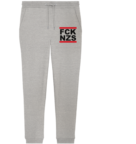 N.O.S.W. BLOCK Gegen Rechts Jogginghose "FCK NZS" Organic Jogger Pants heather grey