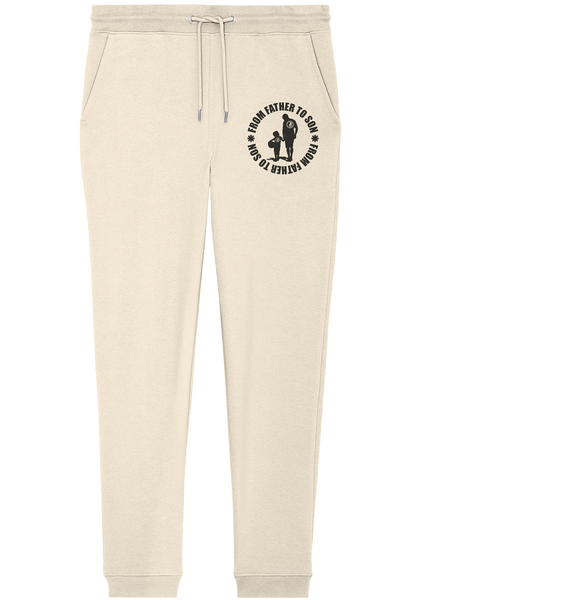 N.O.S.W. BLOCK Fanblock Jogginghose "FROM FATHER TO SON" Organic Jogger Pants natural raw