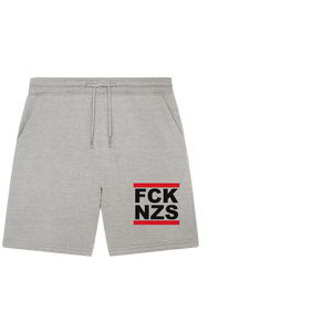 N.O.S.W. BLOCKGegen Rechts Shorts "FCK NZS" Organic Jogger Shorts heather grey