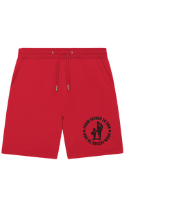 Fanblock Shorts "FROM FATHER TO SON" Organic Jogger Shorts red