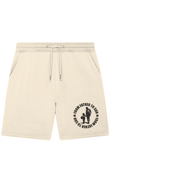 Fanblock Shorts "FROM FATHER TO SON" Organic Jogger Shorts natural raw