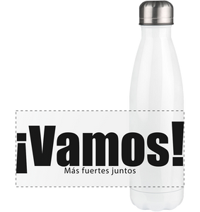 N.O.S.W. BLOCK Trinkflasche Edelstahl "VAMOS Más fuertes juntos" Panorama Thermoflasche 500ml